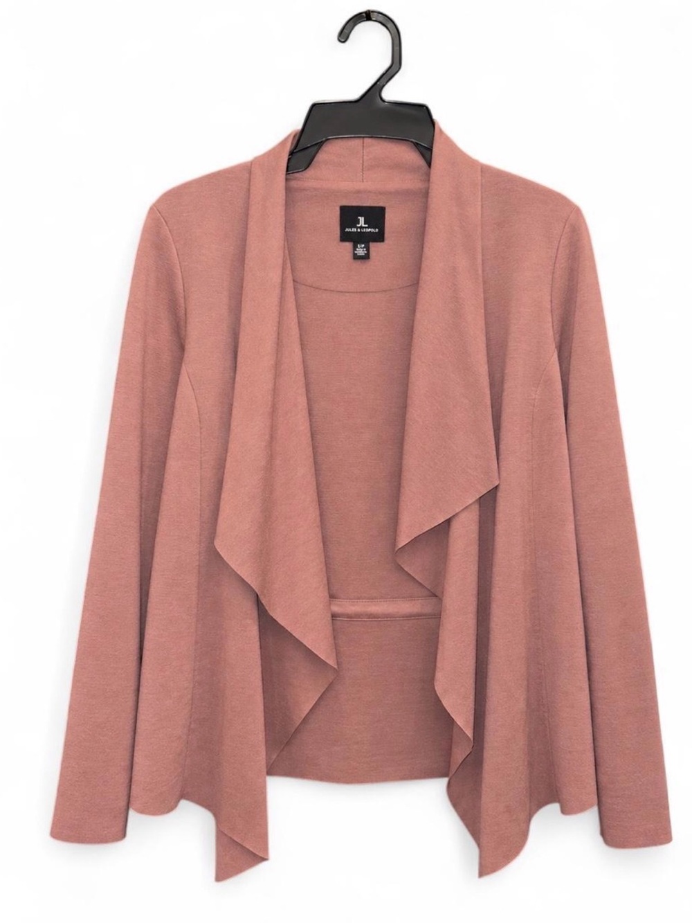 Jules & Leopold Women’s Small Muted Mocha Brown Draped Open Front Cardigan